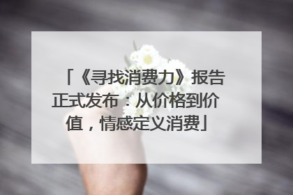 《寻找消费力》报告正式发布：从价格到价值，情感定义消费
