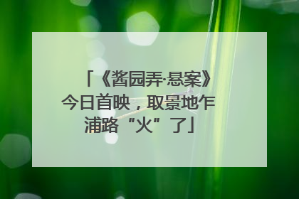 《酱园弄·悬案》今日首映，取景地乍浦路“火”了