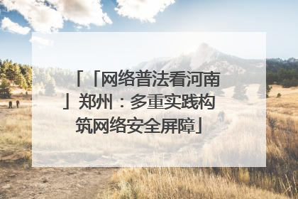 「网络普法看河南」郑州：多重实践构筑网络安全屏障