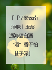 「早安云南·滇味」玉溪通海甜白酒：“酒”香不怕巷子深