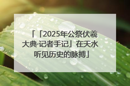 「2025年公祭伏羲大典·记者手记」在天水 听见历史的脉搏