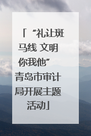 “礼让斑马线 文明你我他” 青岛市审计局开展主题活动