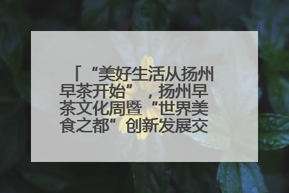 “美好生活从扬州早茶开始”，扬州早茶文化周暨“世界美食之都”创新发展交流活动启幕