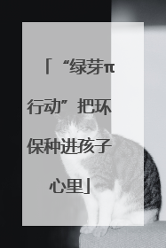 “绿芽π行动”把环保种进孩子心里