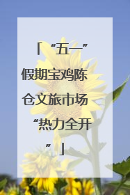 “五一”假期宝鸡陈仓文旅市场“热力全开”