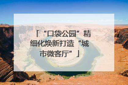 “口袋公园”精细化焕新打造“城市微客厅”