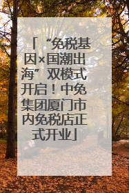 “免税基因×国潮出海”双模式开启！中免集团厦门市内免税店正式开业
