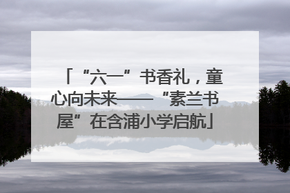 “六一”书香礼，童心向未来——“素兰书屋”在含浦小学启航