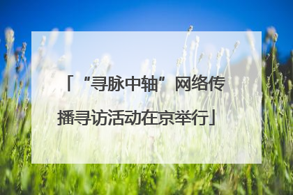 “寻脉中轴”网络传播寻访活动在京举行