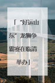“好运山东”龙狮争霸赛在临清举办