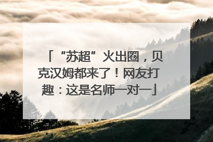 “苏超”火出圈，贝克汉姆都来了！网友打趣：这是名师一对一