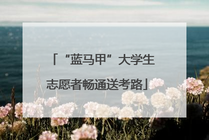 “蓝马甲”大学生志愿者畅通送考路