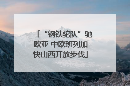 “钢铁驼队”驰欧亚 中欧班列加快山西开放步伐