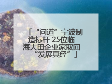 “问道”宁波制造标杆 25位临海大田企业家取回“发展真经”