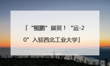 “鲲鹏”展翼！“运-20”入驻西北工业大学