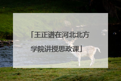 王正谱在河北北方学院讲授思政课