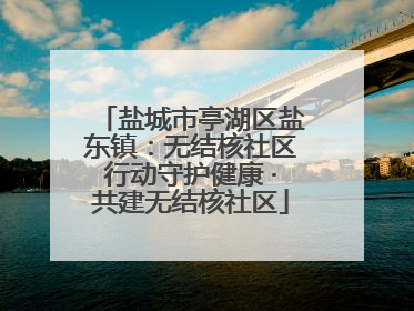 盐城市亭湖区盐东镇：无结核社区行动守护健康 ·共建无结核社区