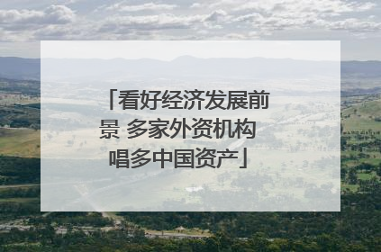 看好经济发展前景 多家外资机构唱多中国资产