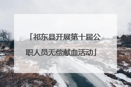 祁东县开展第十届公职人员无偿献血活动