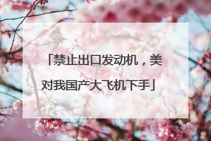 禁止出口发动机，美对我国产大飞机下手