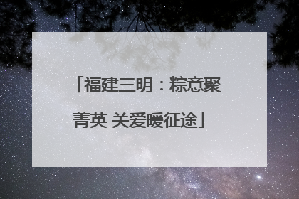 福建三明：粽意聚菁英 关爱暖征途