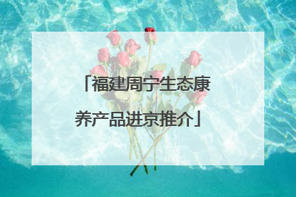 福建周宁生态康养产品进京推介