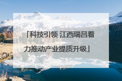 科技引领 江西瑞昌着力推动产业提质升级