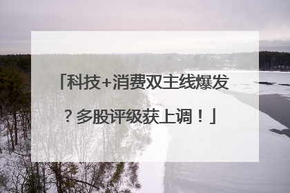 科技+消费双主线爆发？多股评级获上调！