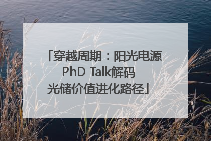 穿越周期：阳光电源PhD Talk解码光储价值进化路径