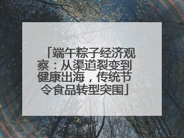 端午粽子经济观察：从渠道裂变到健康出海，传统节令食品转型突围