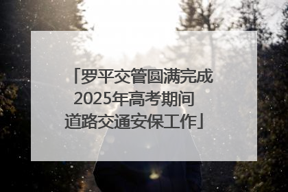 罗平交管圆满完成2025年高考期间道路交通安保工作