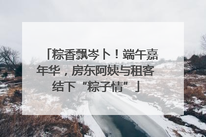 粽香飘岑卜！端午嘉年华，房东阿姨与租客结下“粽子情”