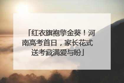 红衣旗袍擎金葵！河南高考首日，家长花式送考藏满爱与盼