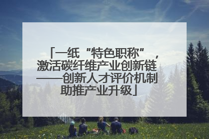 一纸“特色职称”，激活碳纤维产业创新链——创新人才评价机制 助推产业升级