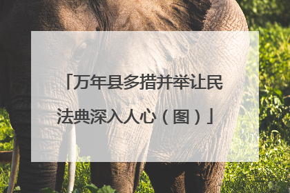 万年县多措并举让民法典深入人心（图）