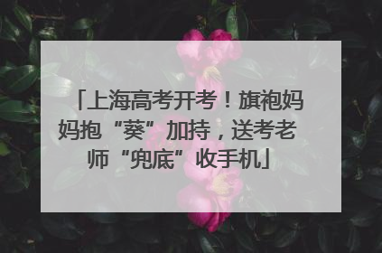 上海高考开考！旗袍妈妈抱“葵”加持，送考老师“兜底”收手机