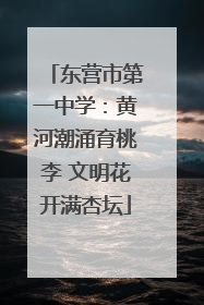 东营市第一中学：黄河潮涌育桃李 文明花开满杏坛