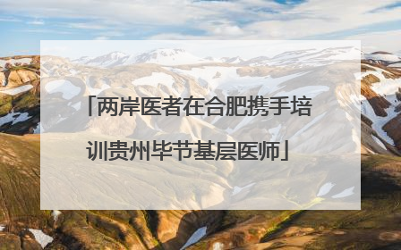 两岸医者在合肥携手培训贵州毕节基层医师