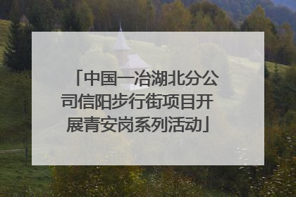 中国一冶湖北分公司信阳步行街项目开展青安岗系列活动