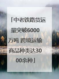 中老铁路货运量突破6000万吨 跨境运输商品种类达3000余种