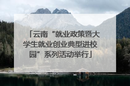 云南“就业政策暨大学生就业创业典型进校园”系列活动举行