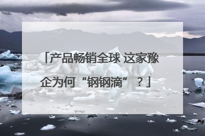 产品畅销全球 这家豫企为何“钢钢滴”？