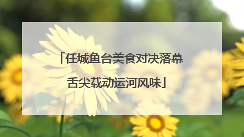任城鱼台美食对决落幕 舌尖载动运河风味