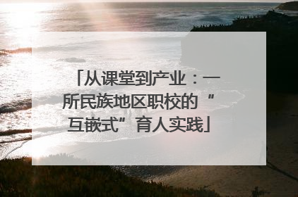 从课堂到产业：一所民族地区职校的“互嵌式”育人实践