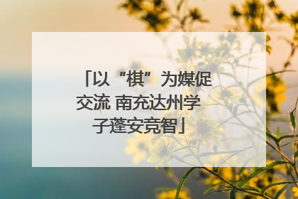 以“棋”为媒促交流 南充达州学子蓬安竞智