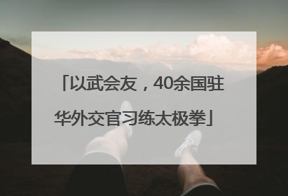 以武会友，40余国驻华外交官习练太极拳