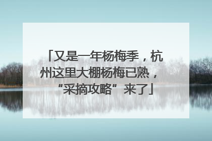 又是一年杨梅季，杭州这里大棚杨梅已熟，“采摘攻略”来了