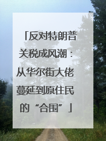 反对特朗普关税成风潮：从华尔街大佬蔓延到原住民的“合围”