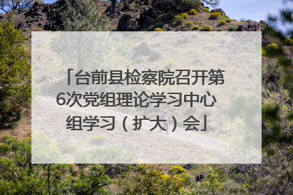 台前县检察院召开第6次党组理论学习中心组学习（扩大）会