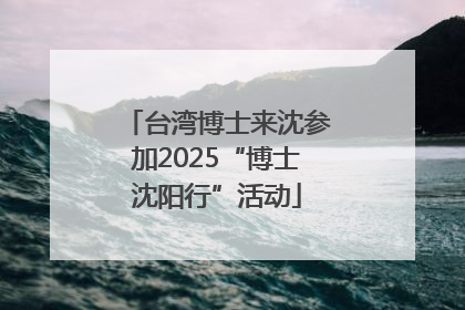 台湾博士来沈参加2025“博士沈阳行”活动